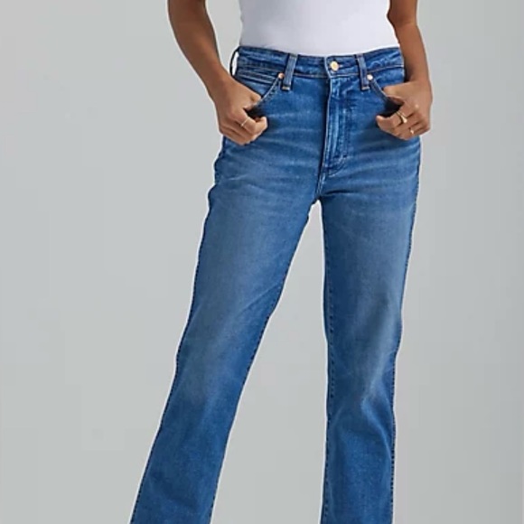 Wrangler Denim - Wrangler Wild West High Rise Straight Jean Washed Blue